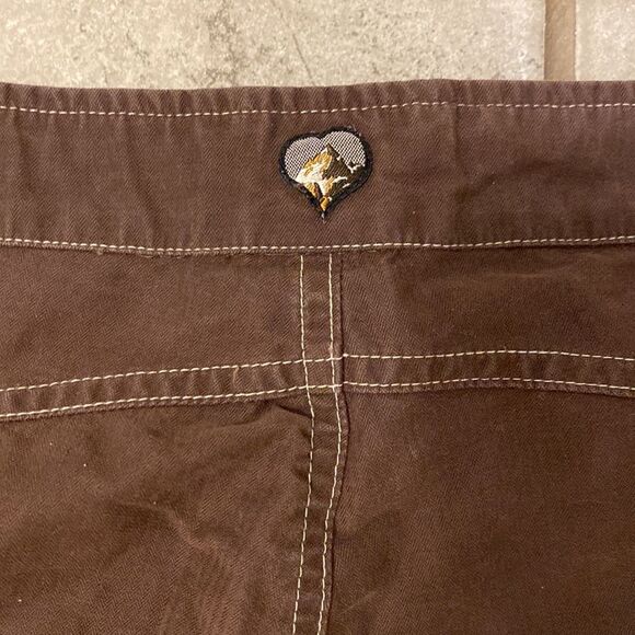 Kühl Capri Dry Casual Hiking Outdoor Brown Chino Small Hem Slit Drawstring Waist - Picture 5 of 8